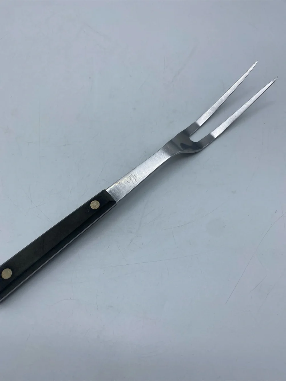 Vintage Flint Arrowhead Stainless Kitchen Utensil Meat Fork 12” 2 Prongs USA